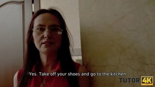 TUTOR៤K។ បុរសម្នាក់មិនដឹងទាំងអស់ការរួមភេទល្បិចប៉ុន្តែមានដើម្បីបំពេញតគ្រូបង្រៀន